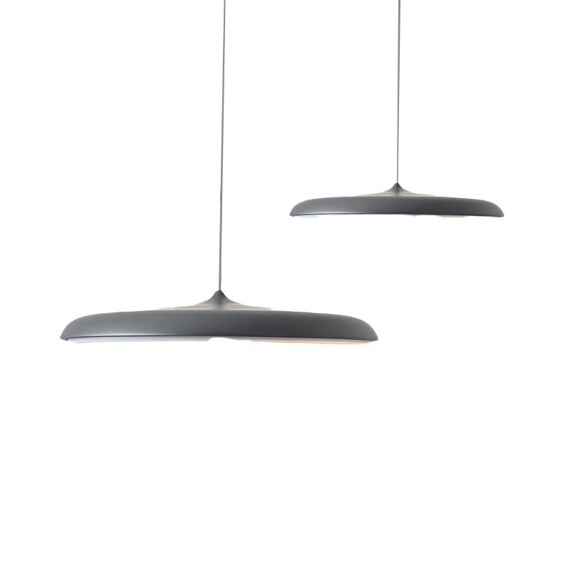 Round Metal Pendant Light | Coloured LED, Scandinavian Style