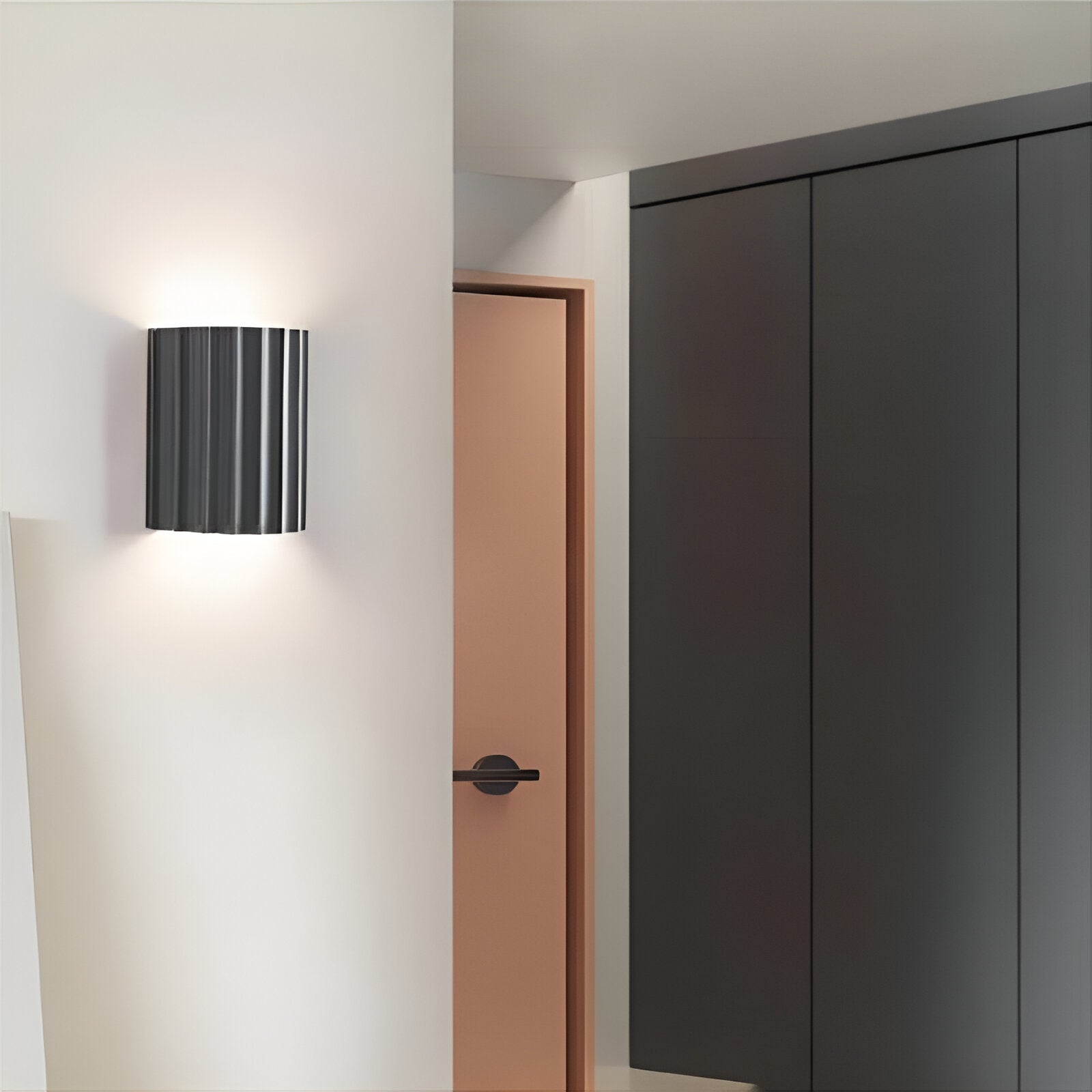 Nordic Resin Wall Light | Sculptural Wave Shade, Warm Glow
