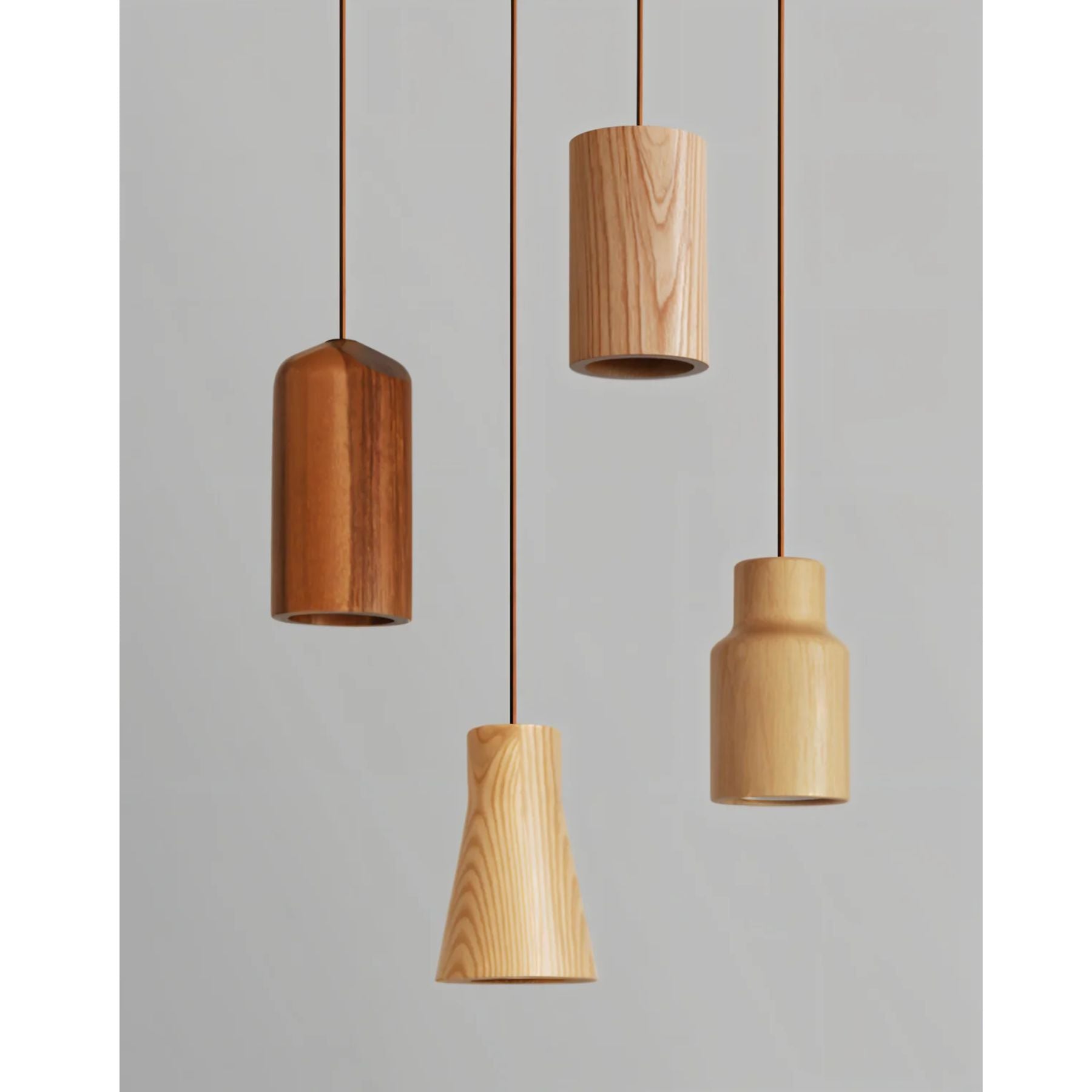 Small Timber Pendant Light | GU10, Scandinavian Style