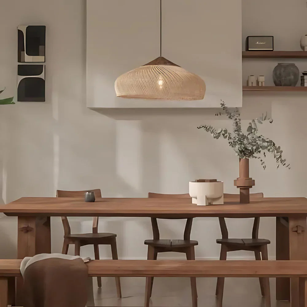 Woven Rattan Dome Pendant Light | Handcrafted Boho, E27