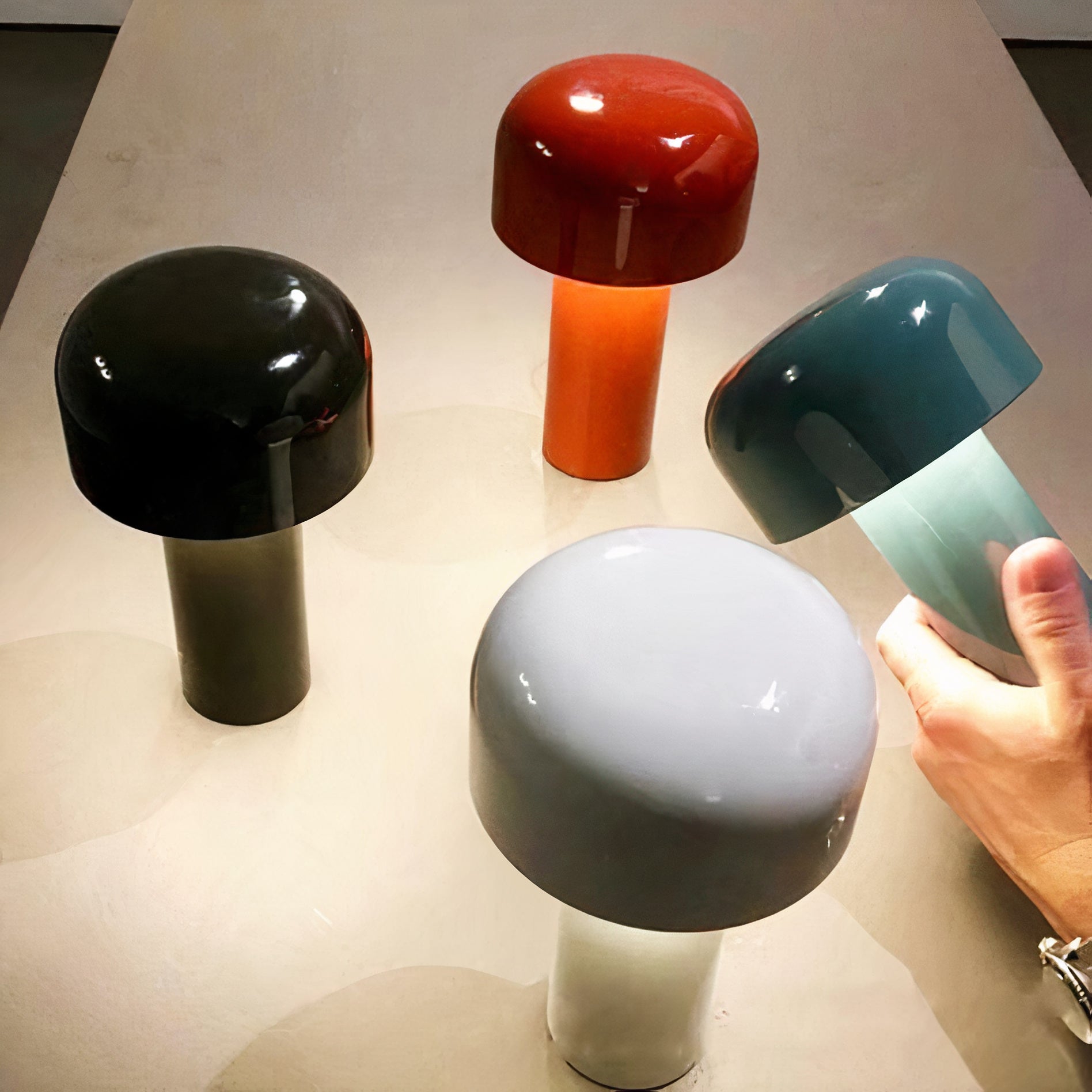 Mushroom Table Lamp | Wireless, Touch Dimmable, IP65