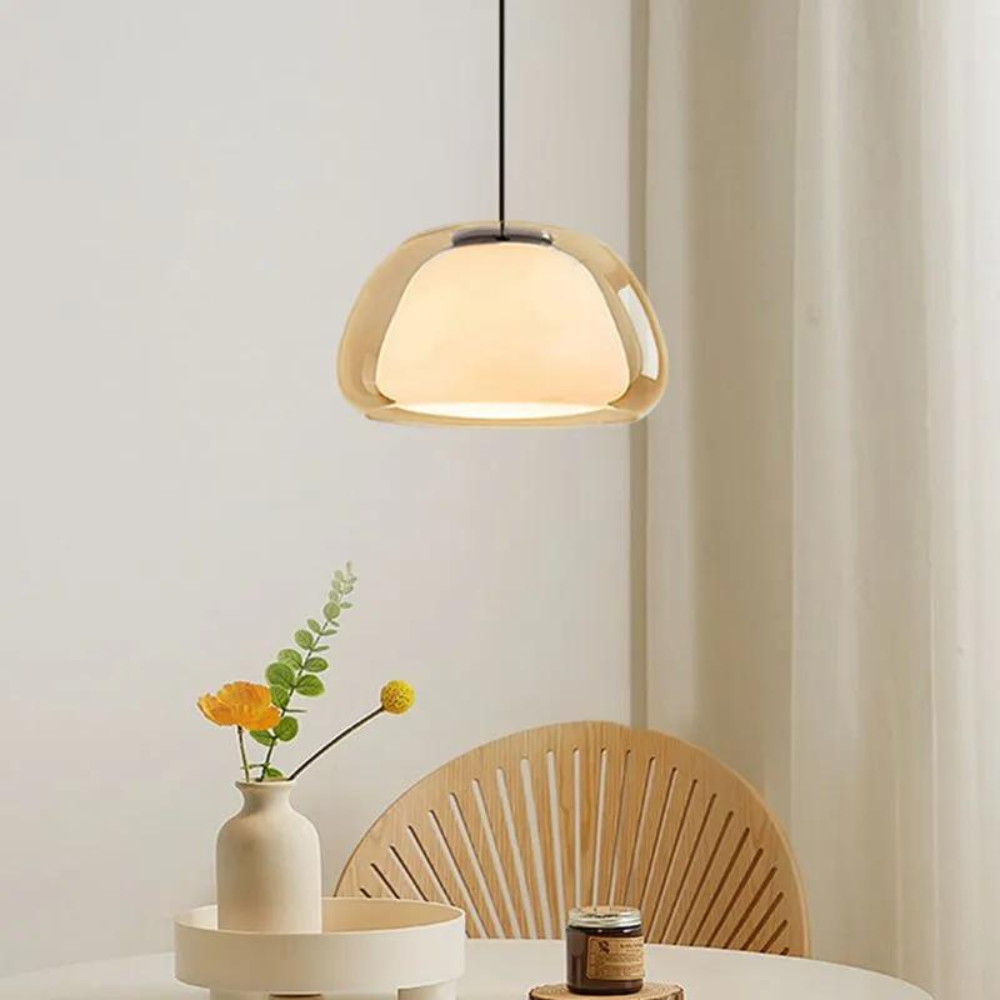 Round Glass Pendant Light | Minimalist Design, E27