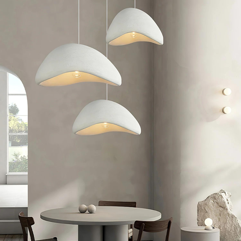 Cloud Burst Japandi Pendant Light | Wabi Sabi, High-Density Polystyrene