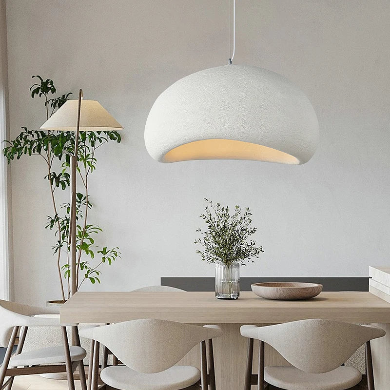 Wabi Sabi Fiberglass Pendant Light | Japandi Style, 7 Sizes