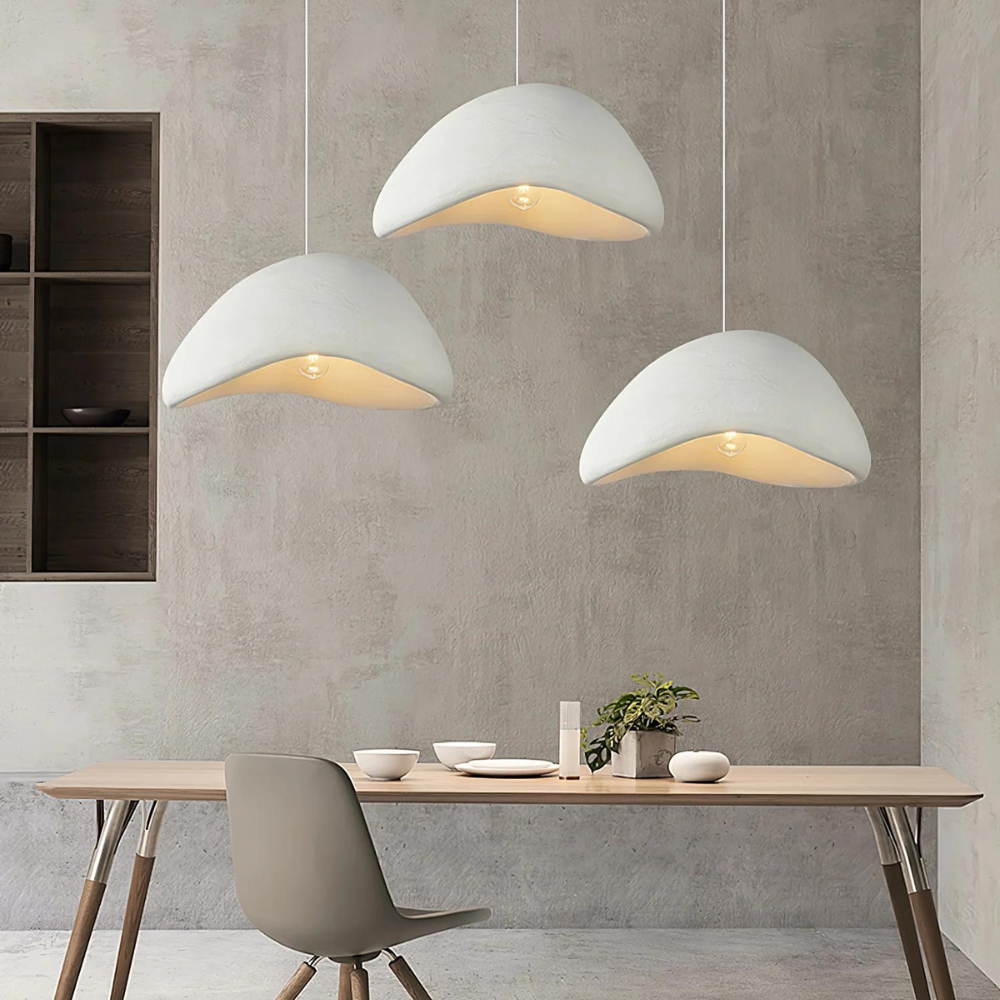 Cloud Burst Japandi Pendant Light | Wabi Sabi, High-Density Polystyrene