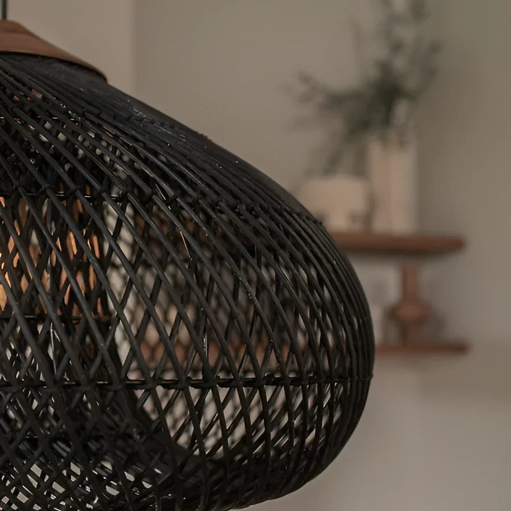 Rattan Pendant Light | Handwoven Boho, E27 Natural Fibre