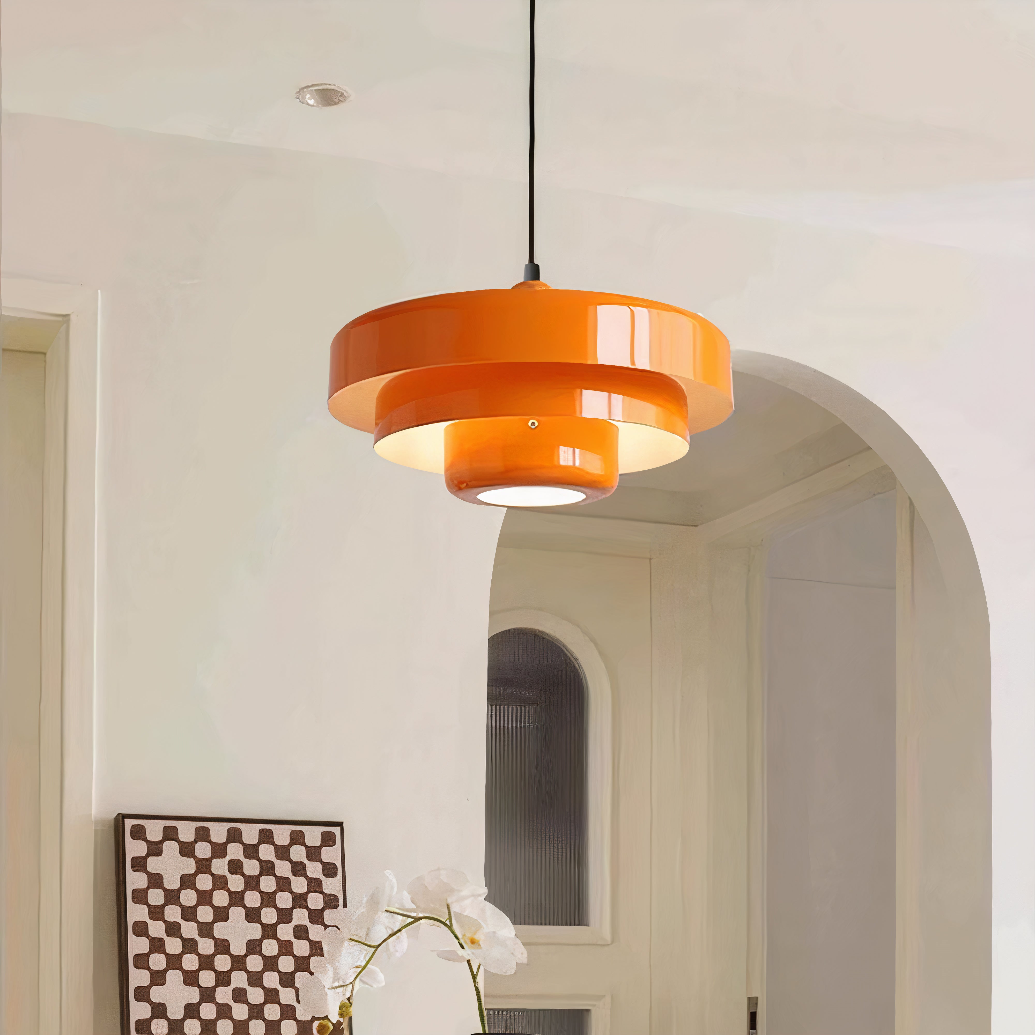 Round Metal Ceiling Light | Scandinavian Style, E27