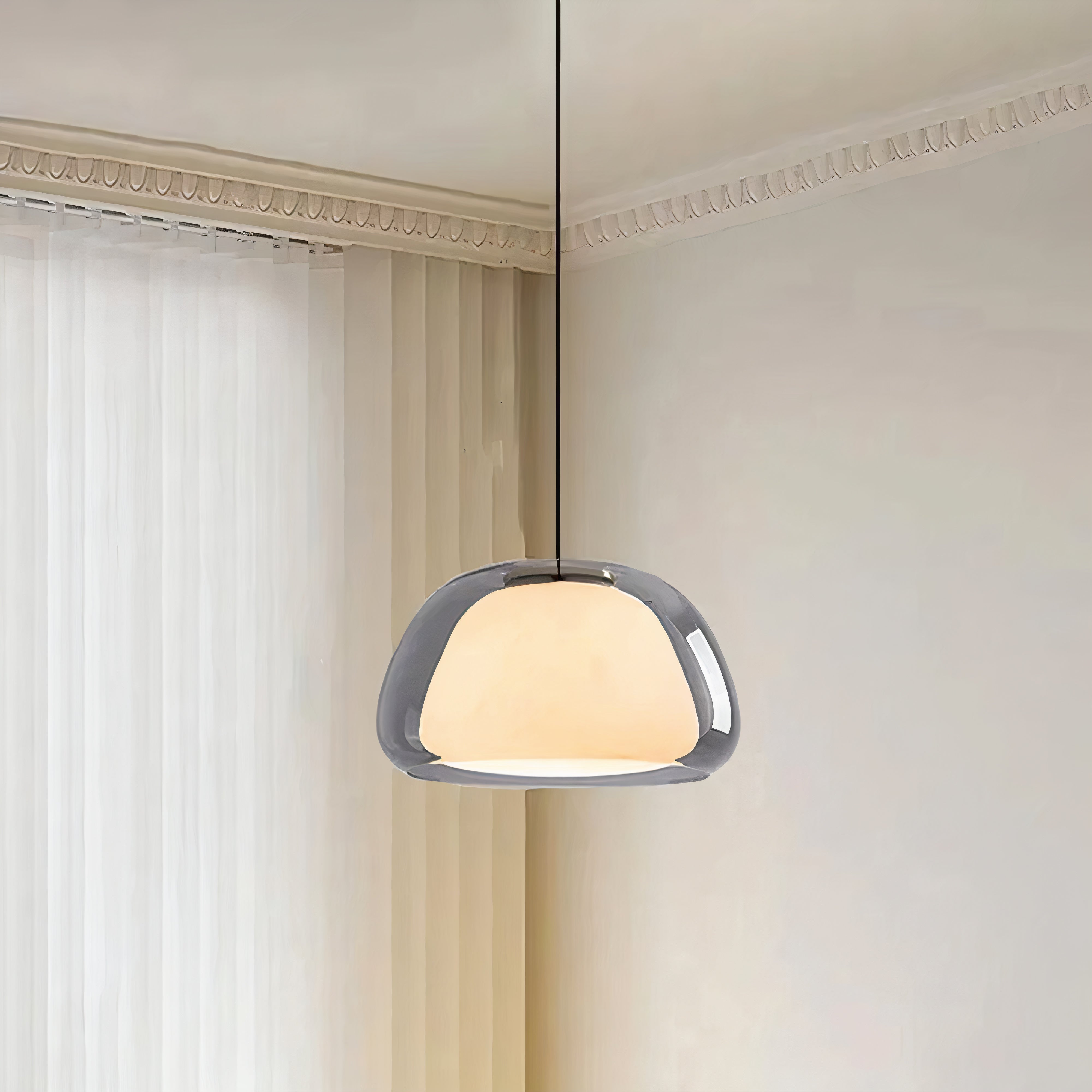 Round Glass Pendant Light | Minimalist Design, E27
