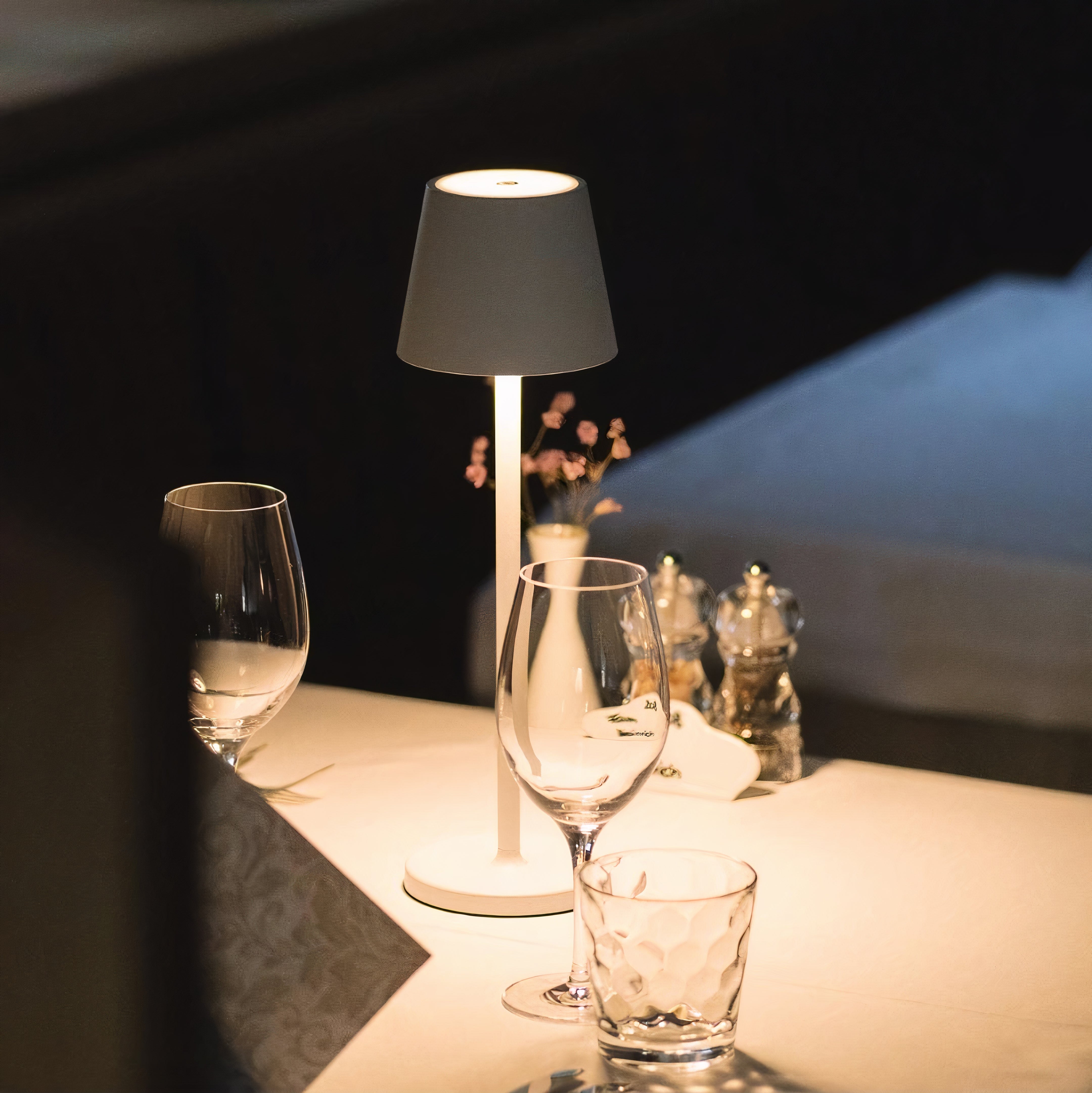 Wireless LED Table Lamp | Dimmable Metal Design, IP54 Rated