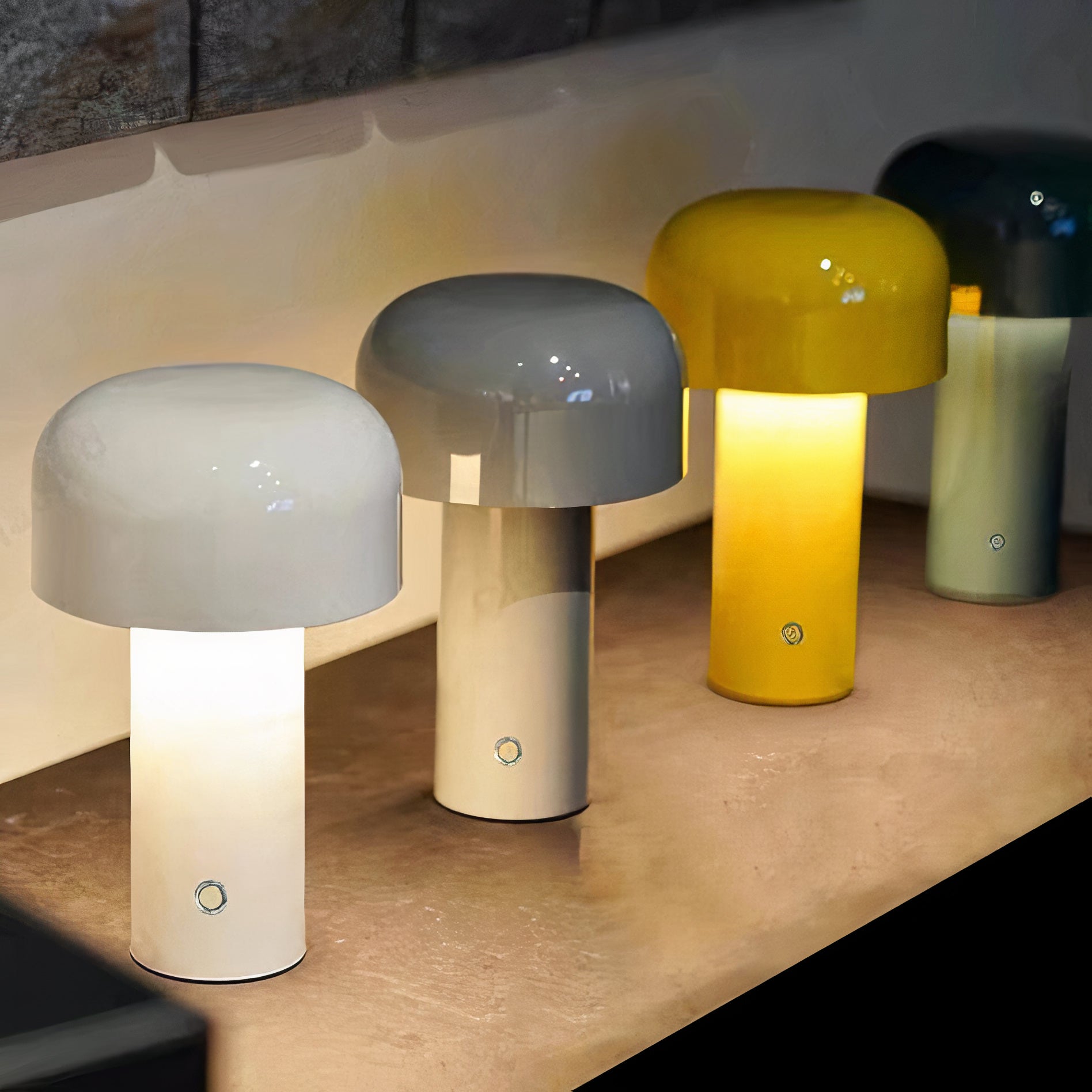 Mushroom Table Lamp | Wireless, Touch Dimmable, IP65