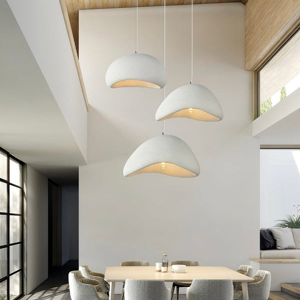 Cloud Burst Japandi Pendant Light | Wabi Sabi, High-Density Polystyrene