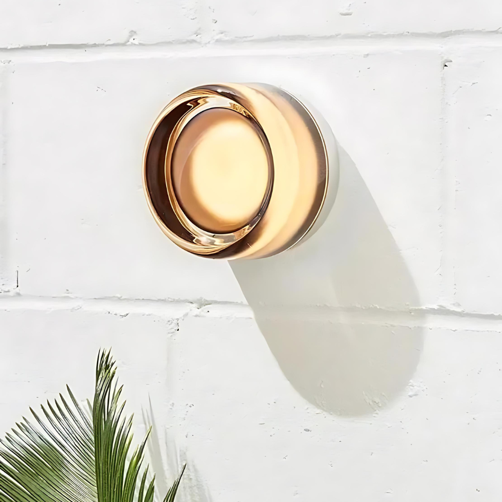 Dimple Glass Wall Sconce | Dusk-to-Dawn Sensor, 3000K Warm White