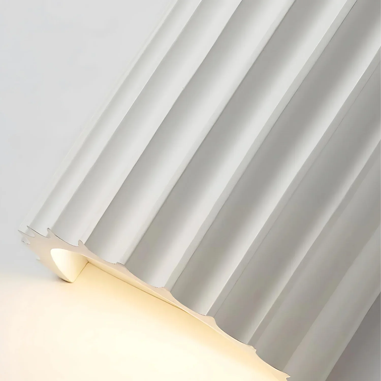 Nordic Resin Wall Light | Sculptural Wave Shade, Warm Glow