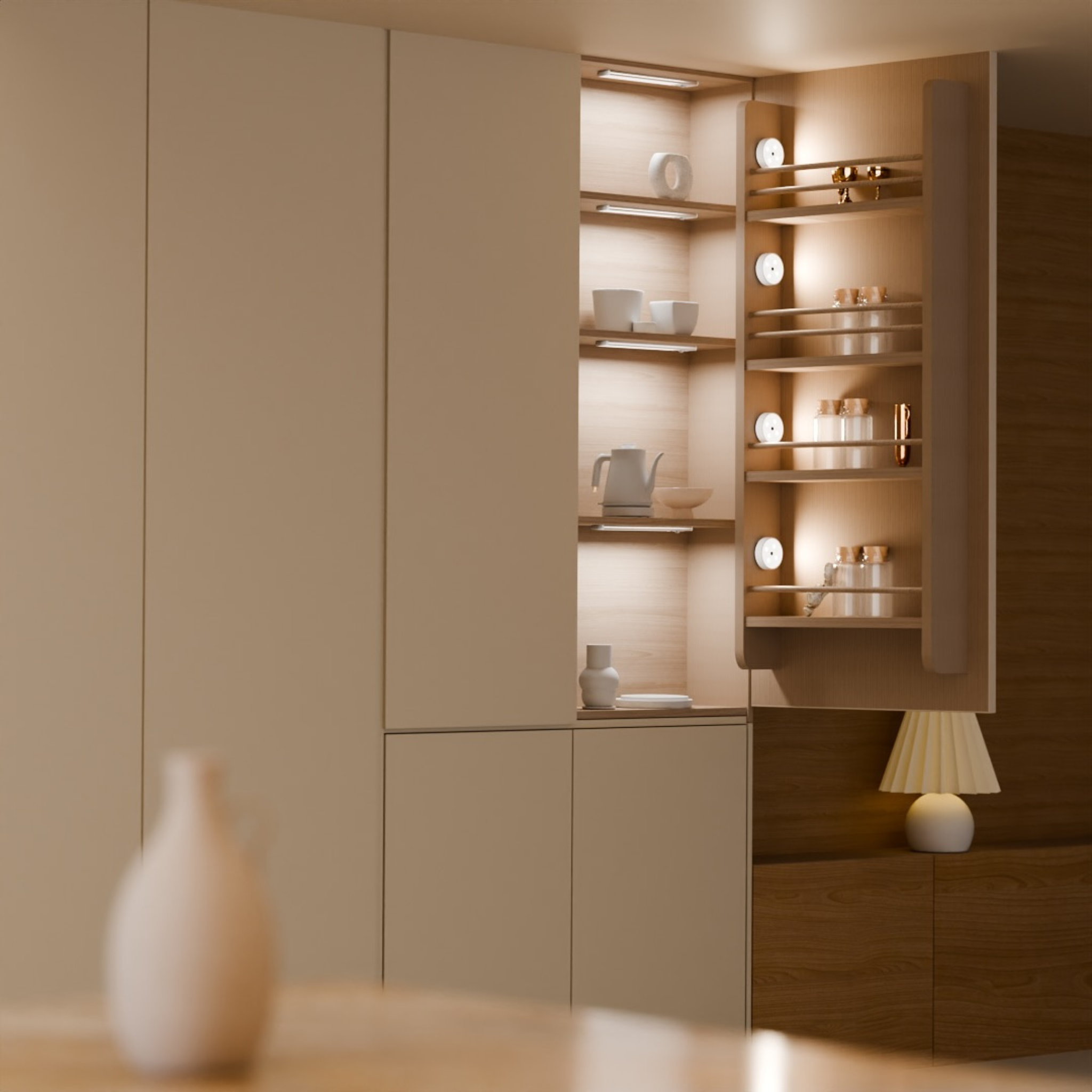 Wireless Under-Cabinet LED Spot Light | Motion Sensor, USB Rechargeable