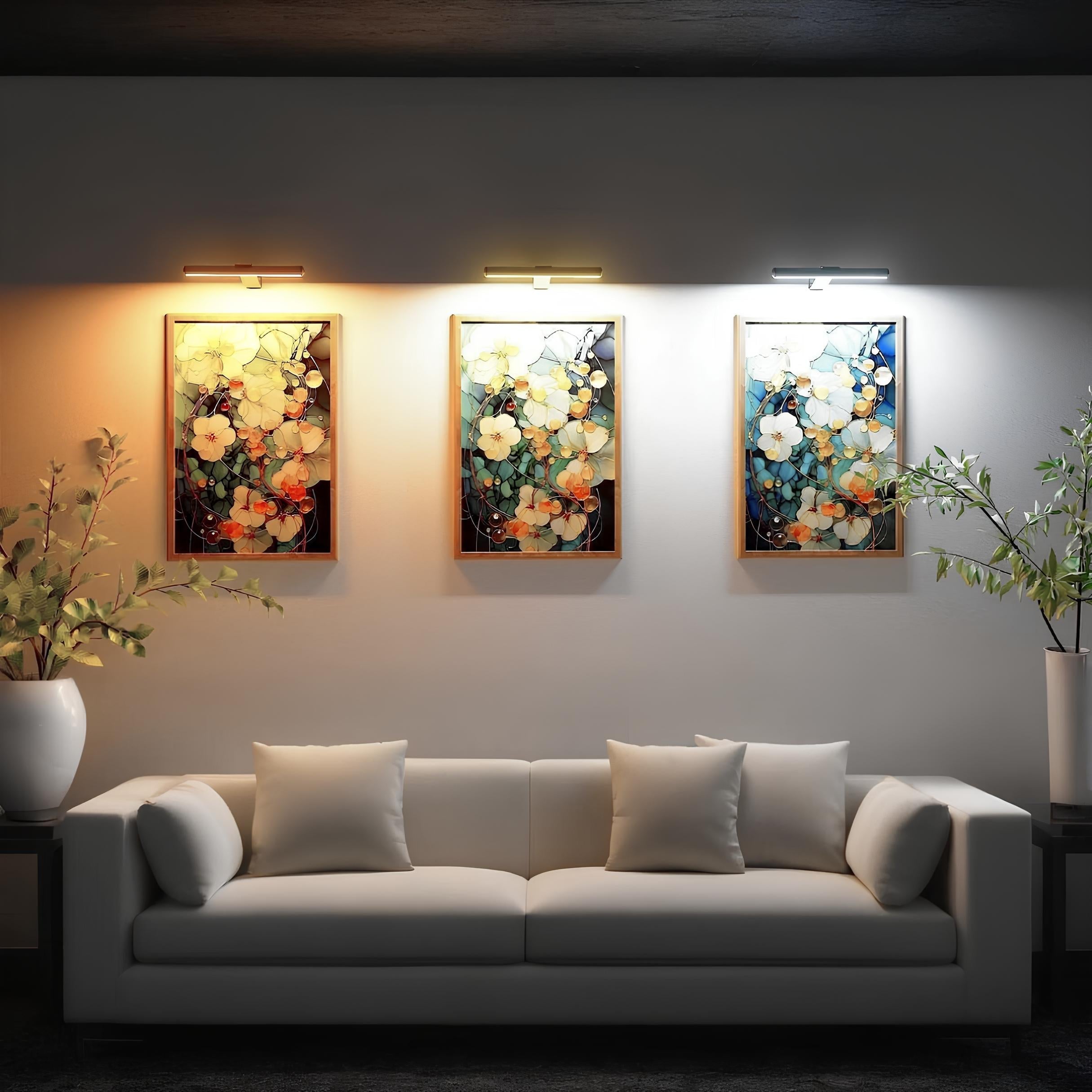 Wireless LED Picture Light | Dimmable, Rechargeable Wall Lamp