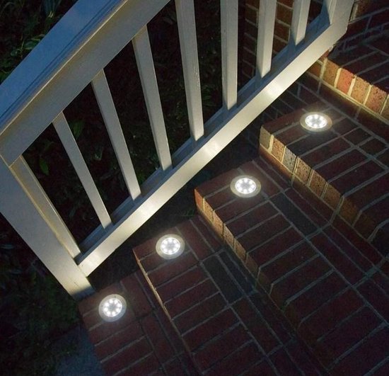 Solar Garden Path Lights | Set of 4, IP65 Warm White LED