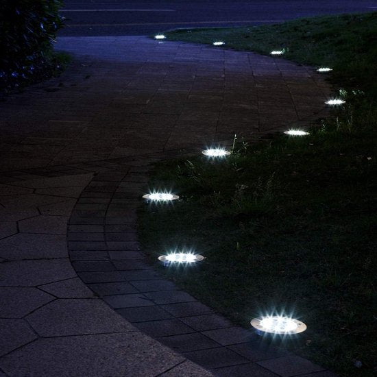 Solar Garden Path Lights | Set of 4, IP65 Warm White LED