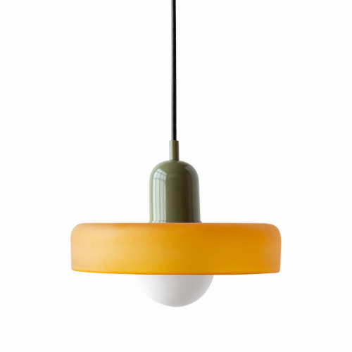 Bauhaus Glass Pendant Light | Leaded Glass, Two Sizes