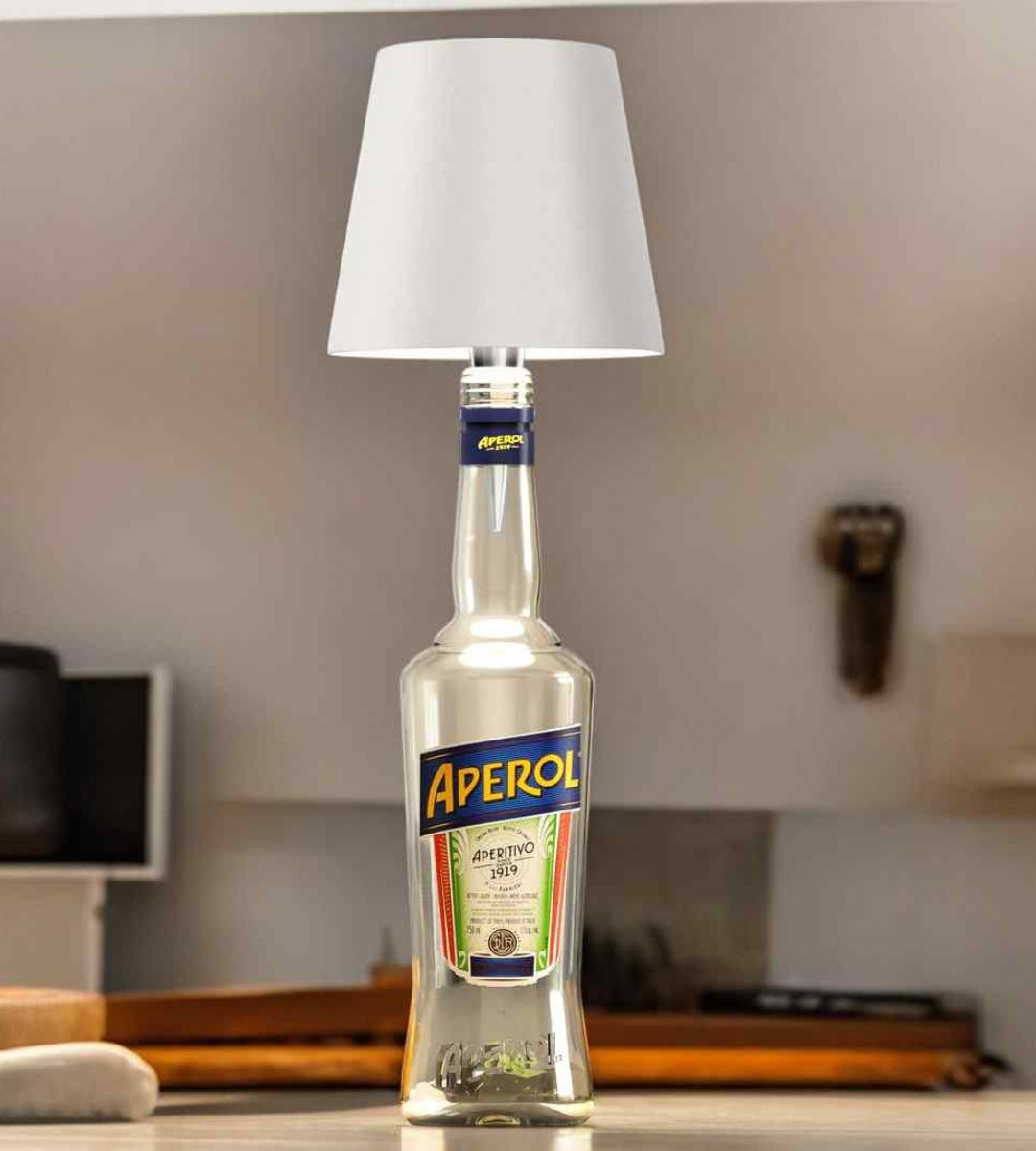 Bottle Table Lamp | Wireless Rechargeable, Dimmable LED