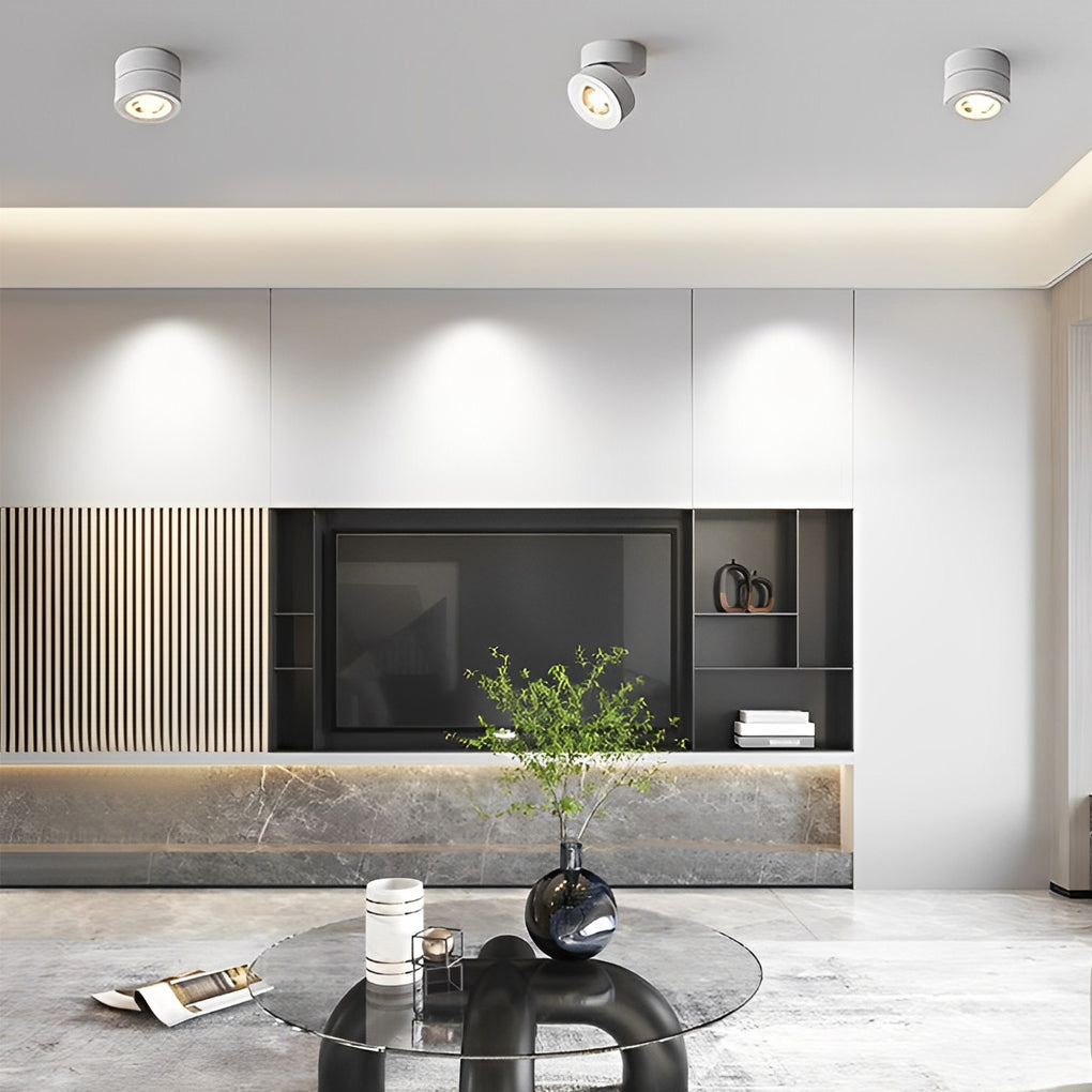 Adjustable LED Ceiling Spotlight | Surface Mount, 3000K Warm White