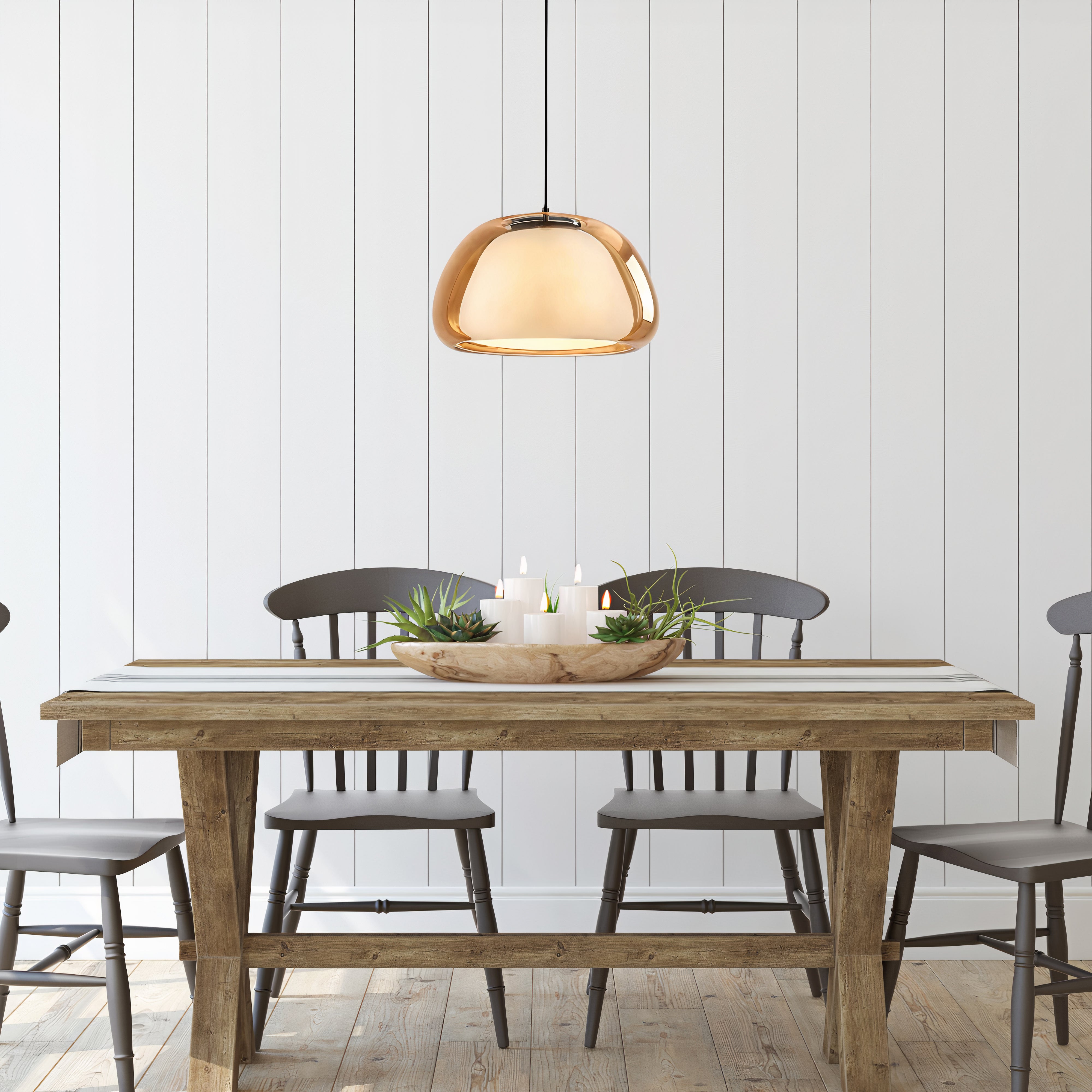Round Glass Pendant Light | Minimalist Design, E27