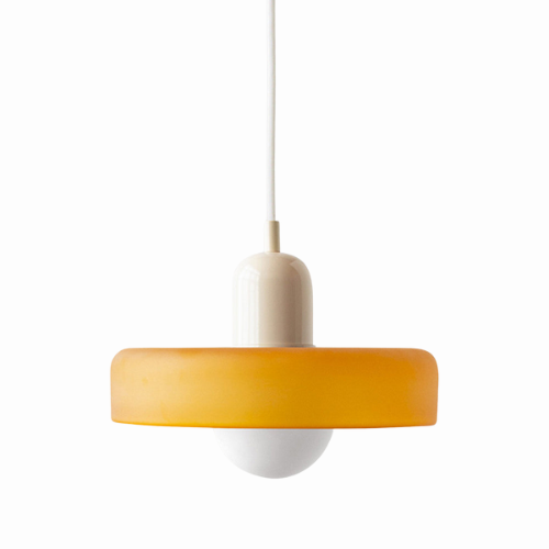 Bauhaus Glass Pendant Light | Leaded Glass, Two Sizes