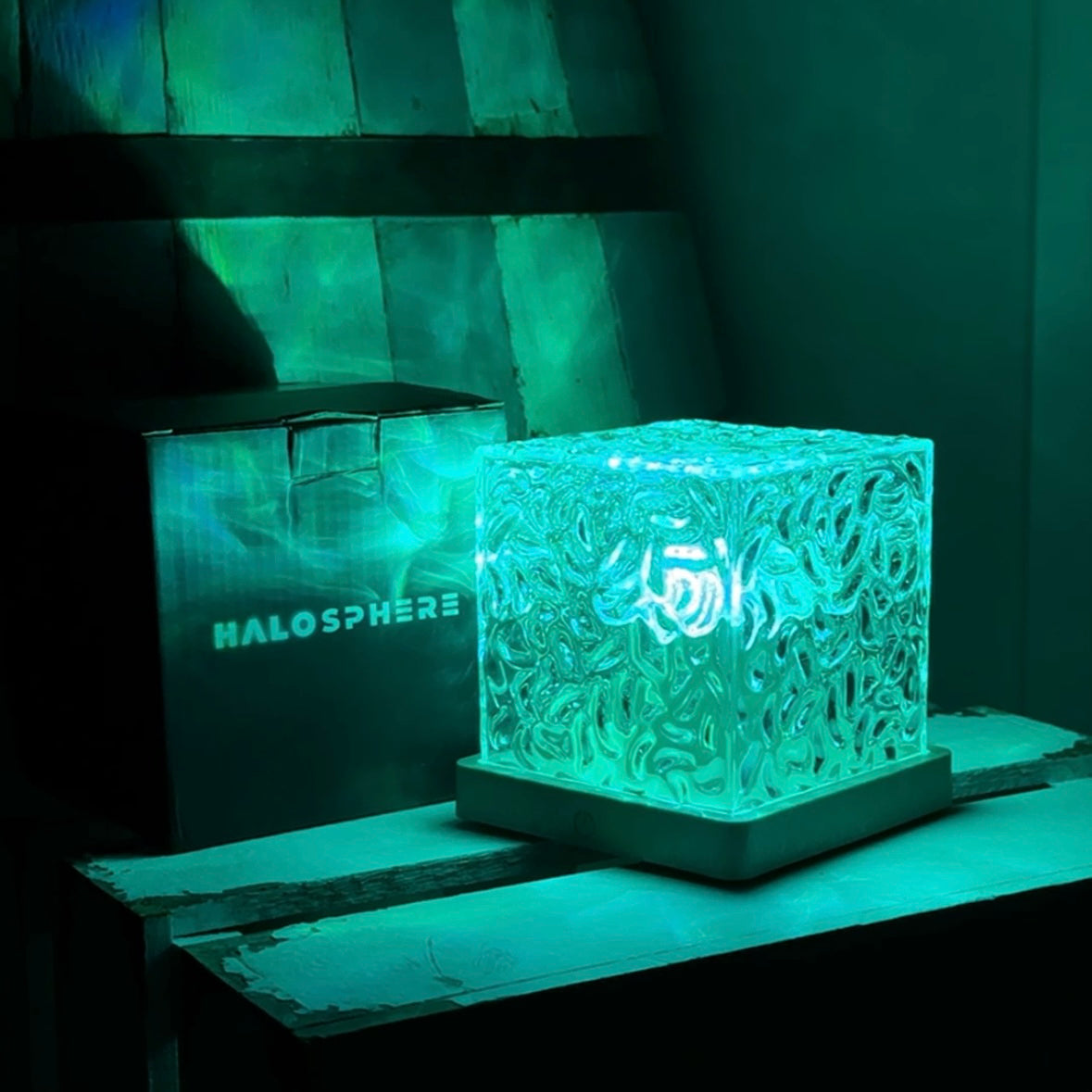 Aurora RGB Mood Lamp | 16-Colour LED, Timber Base