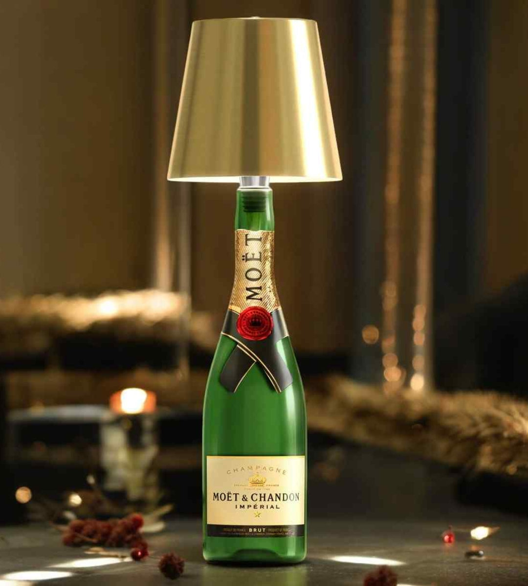 Bottle Table Lamp | Wireless Rechargeable, Dimmable LED