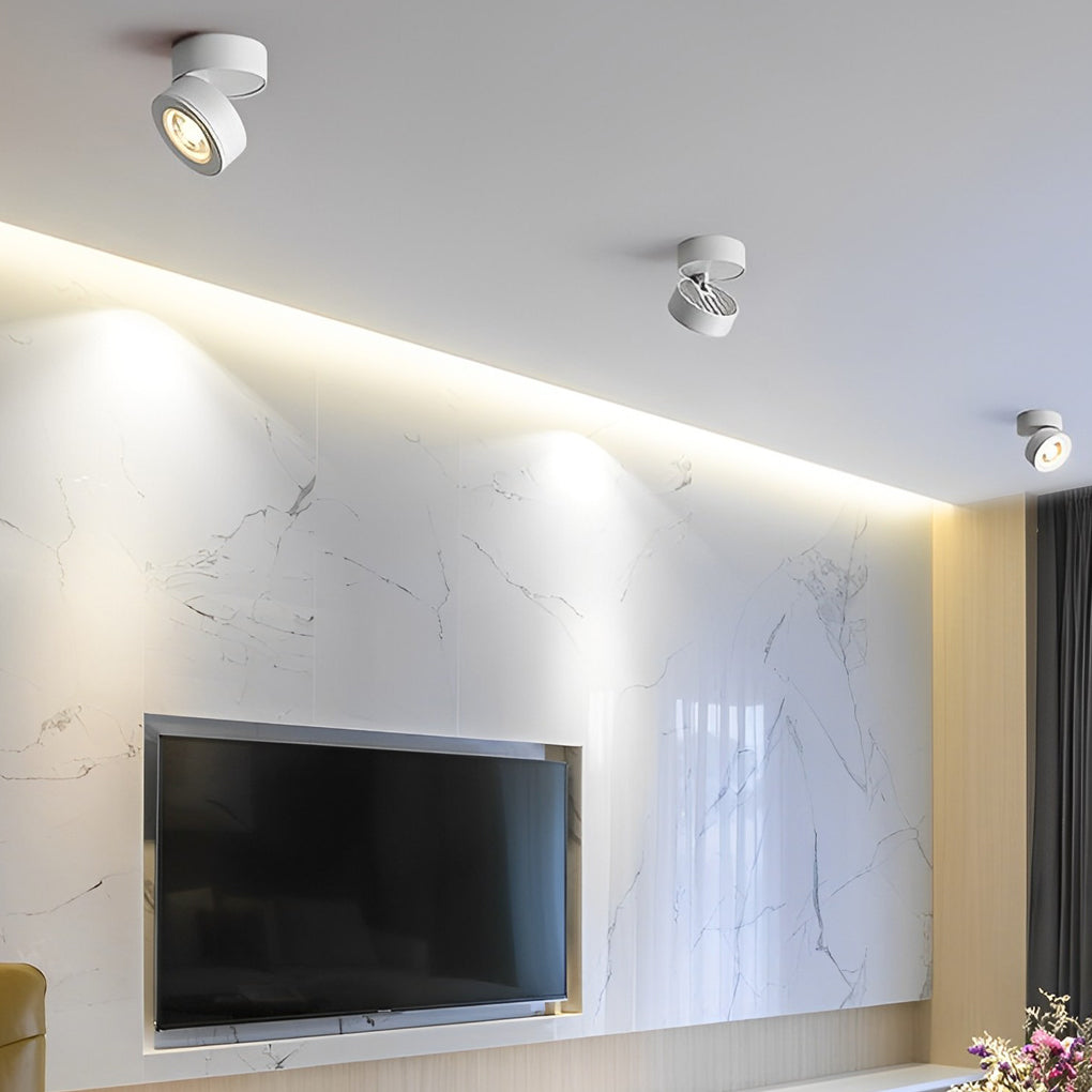 Adjustable LED Ceiling Spotlight | Surface Mount, 3000K Warm White