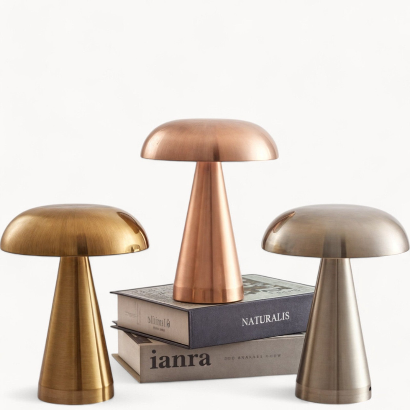 Wireless LED Table Lamp | Dimmable, Touch Control Metal Design