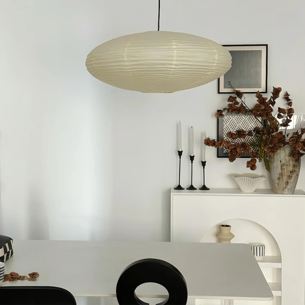 Mist Shard Paper Pendant Light | Japandi Style, Mulberry Paper