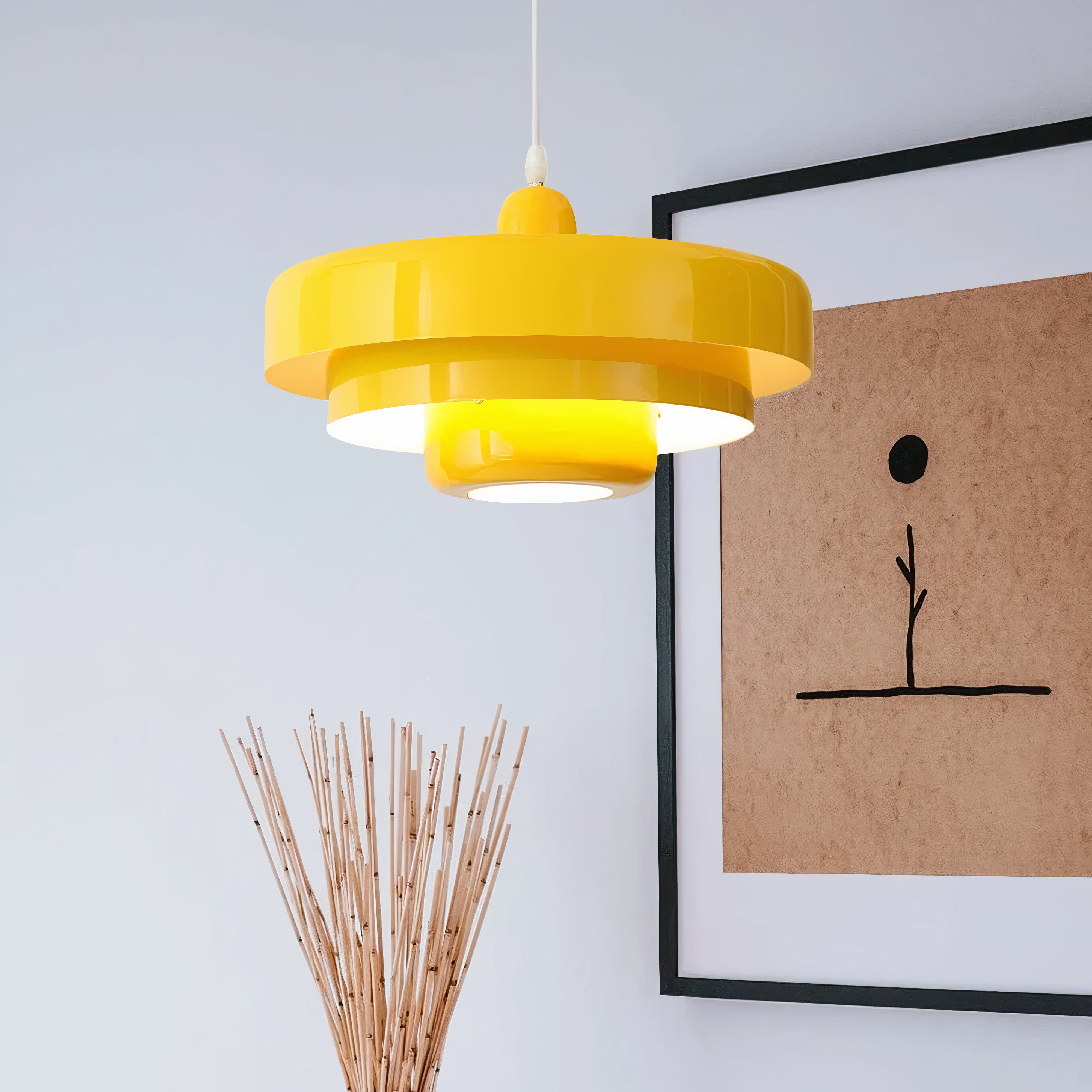 Round Metal Ceiling Light | Scandinavian Style, E27