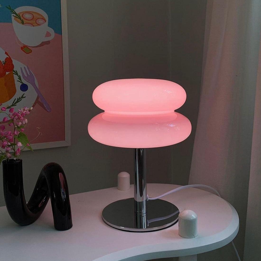 Cloud Glass Table Lamp | Retro G9 Design, Chrome Base