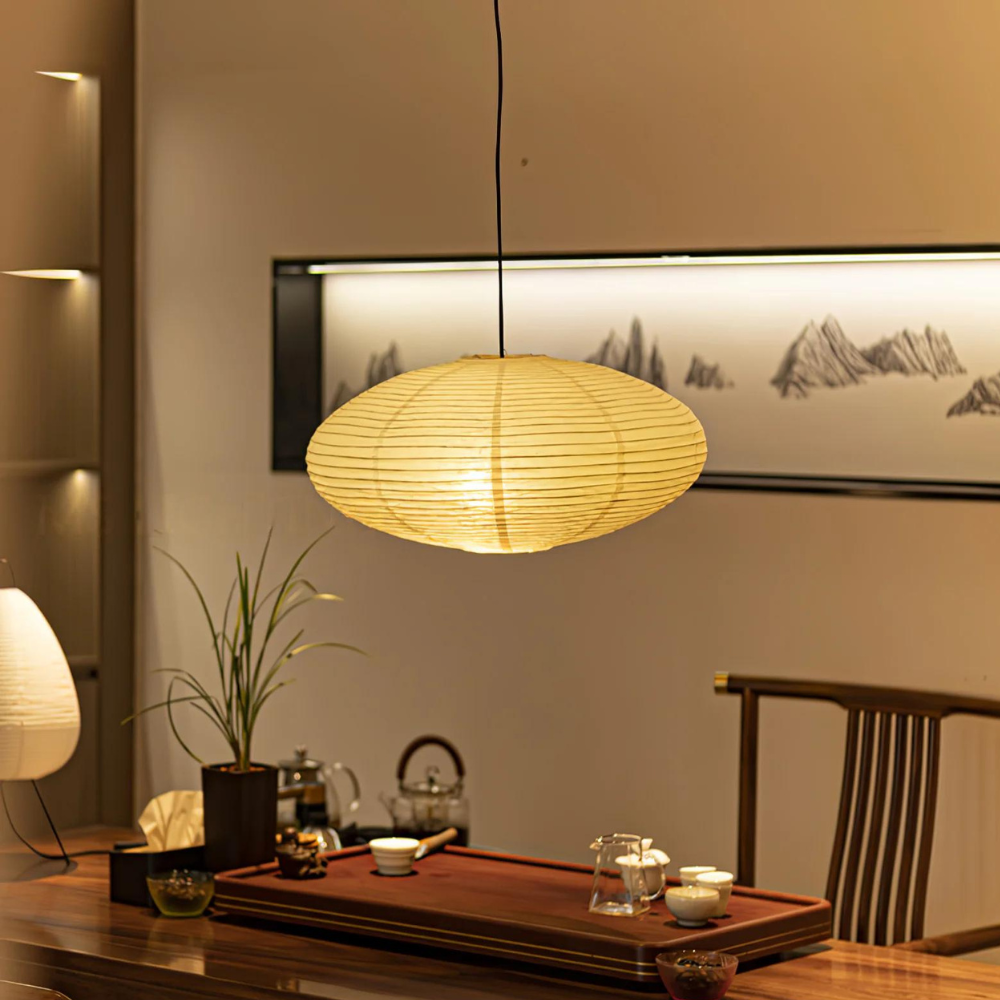 Mist Shard Paper Pendant Light | Japandi Style, Mulberry Paper