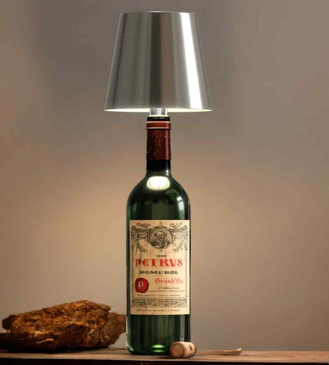 Bottle Table Lamp | Wireless Rechargeable, Dimmable LED