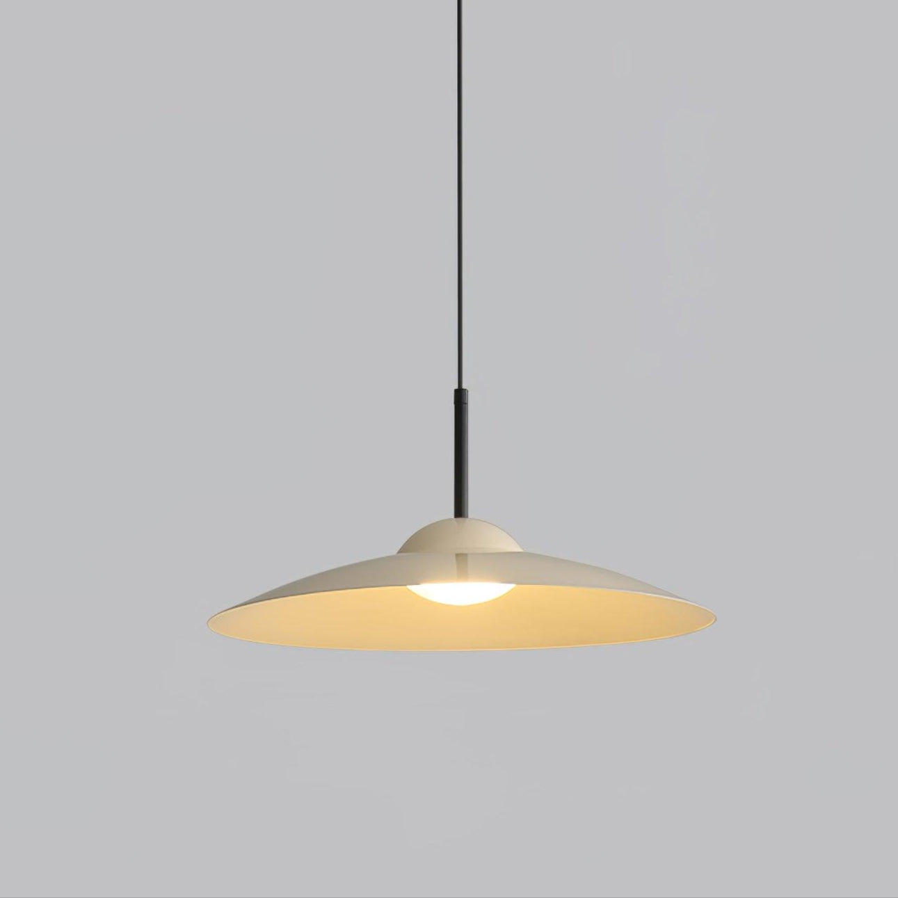 Round Pendant Light | Japandi Wood-Look, Integrated LED