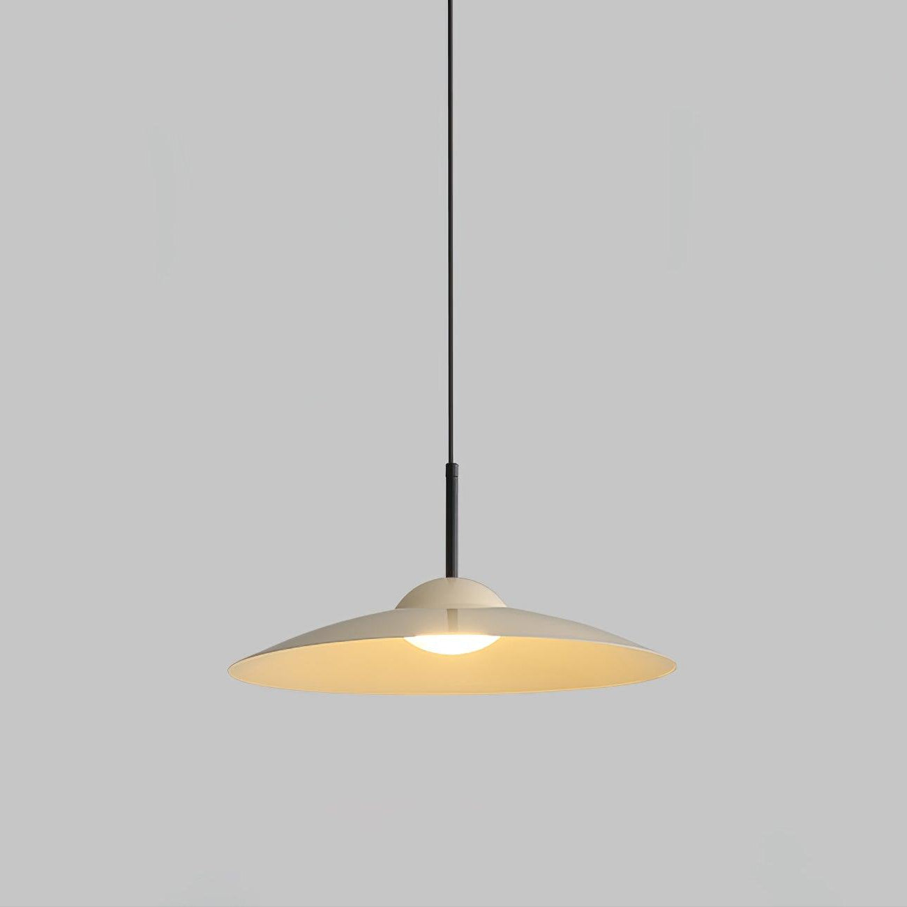 Round Pendant Light | Japandi Wood-Look, Integrated LED