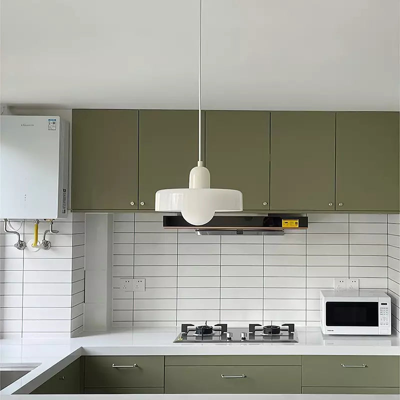 Bauhaus Glass Pendant Light | Leaded Glass, Two Sizes