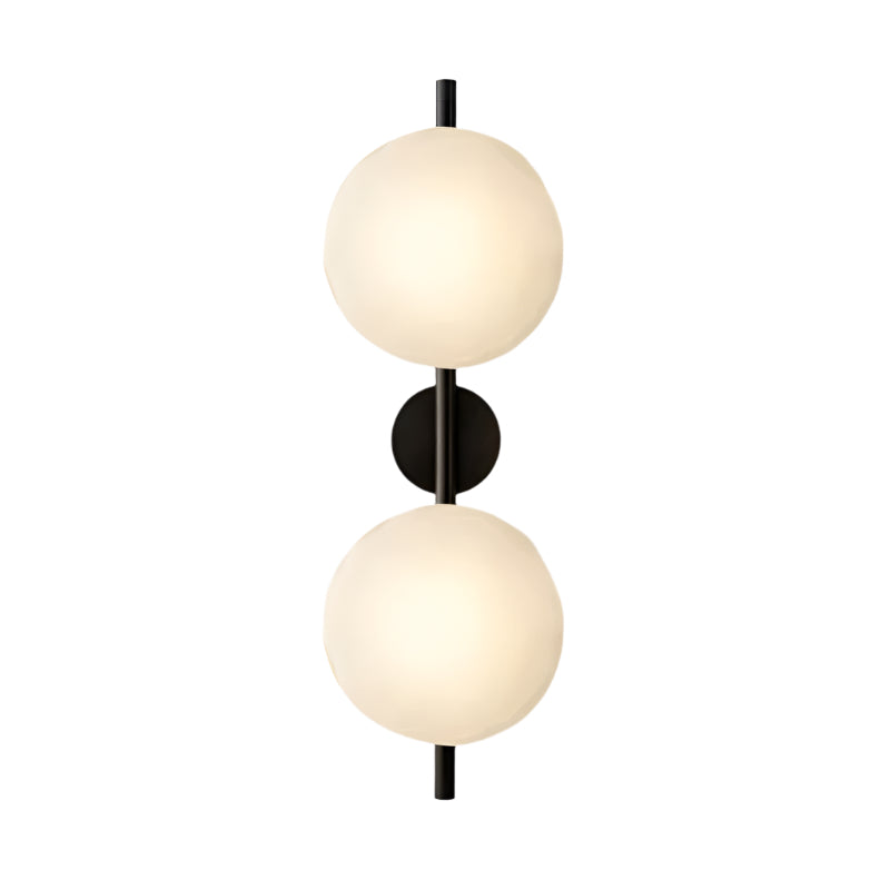 Nordic Round Glass Wall Sconce | Rippled Mouth-Blown Glass