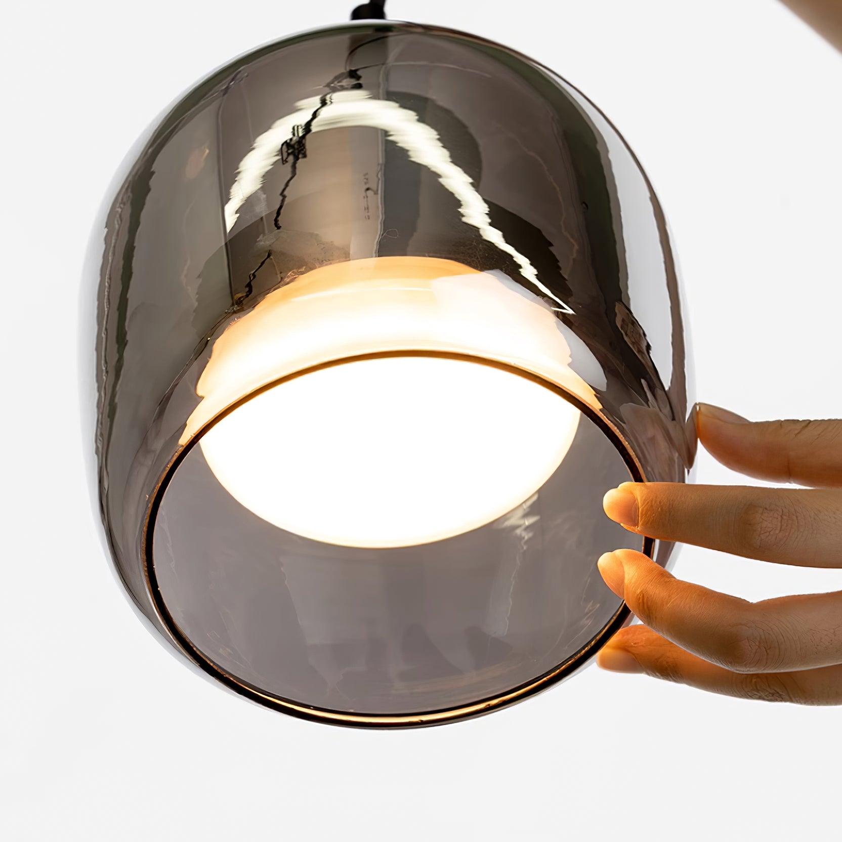 Smoked Glass Globe Pendant Light | Integrated LED, 3000K Warm White