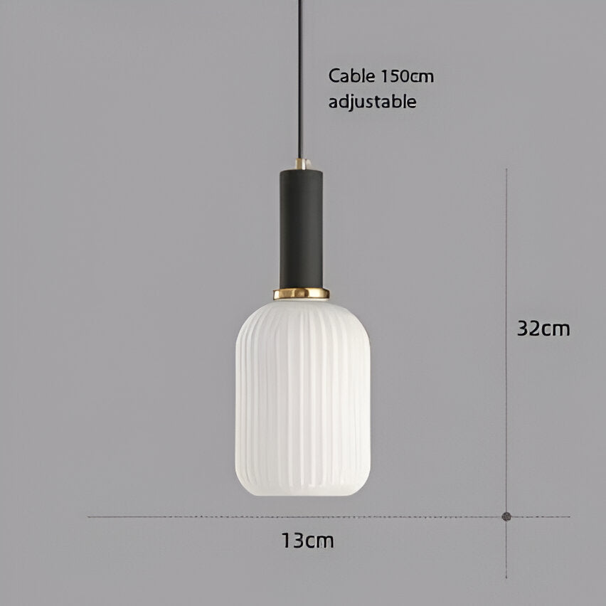 Retro Tinted Glass Pendant Light | Nordic Style, E27