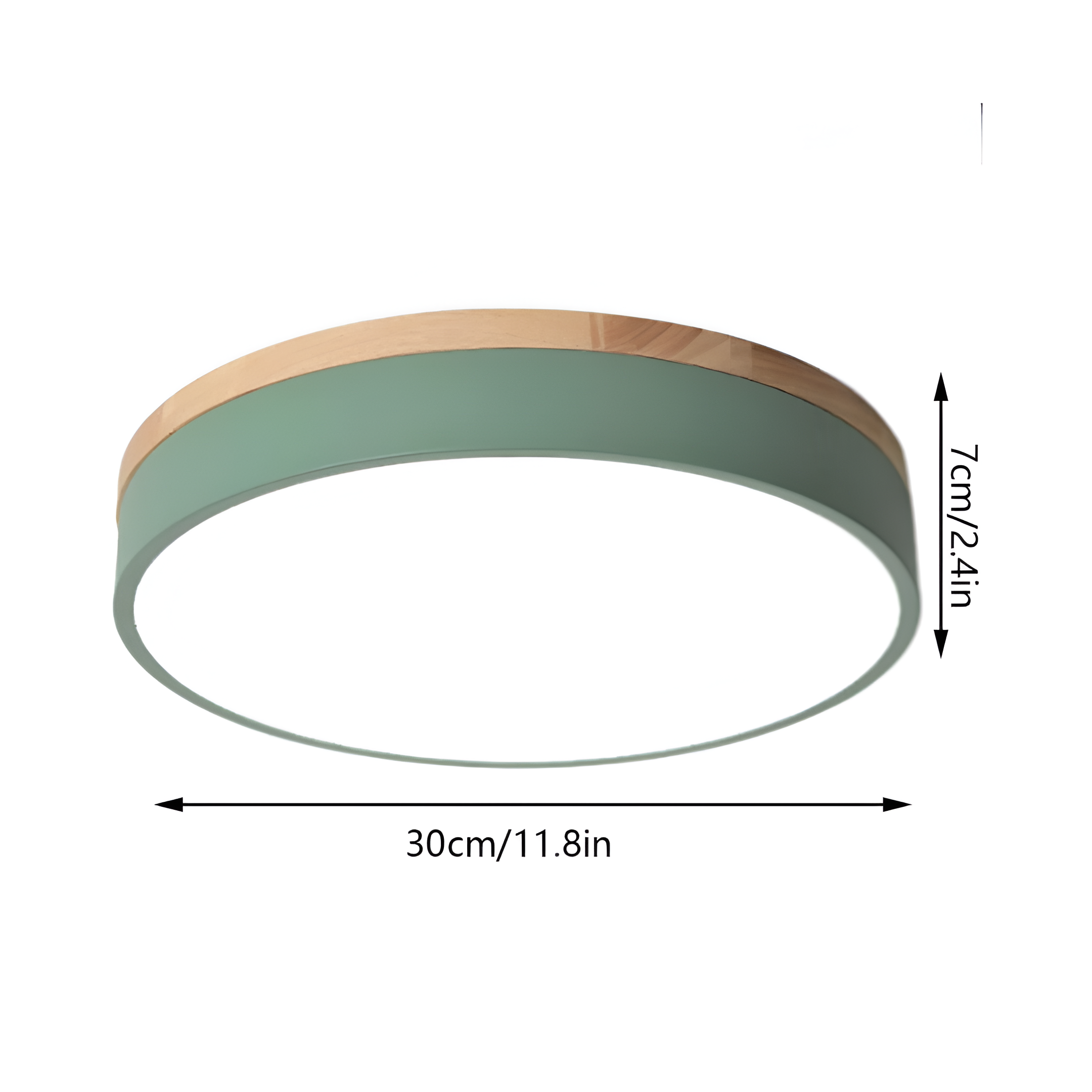 Round Flush Ceiling Light | Nordic Minimalist, Acrylic and Wood