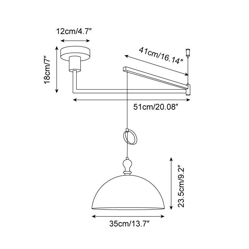 Walnut Wood Dome Pendant Light | Modern Japandi, E27