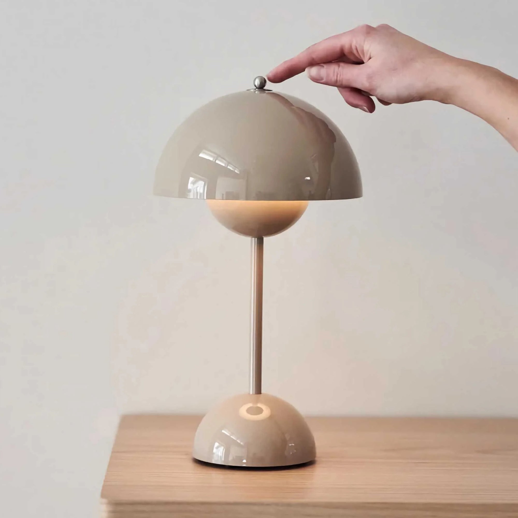 Scandinavian LED Table Lamp | Wireless, Dimmable, Metal Design