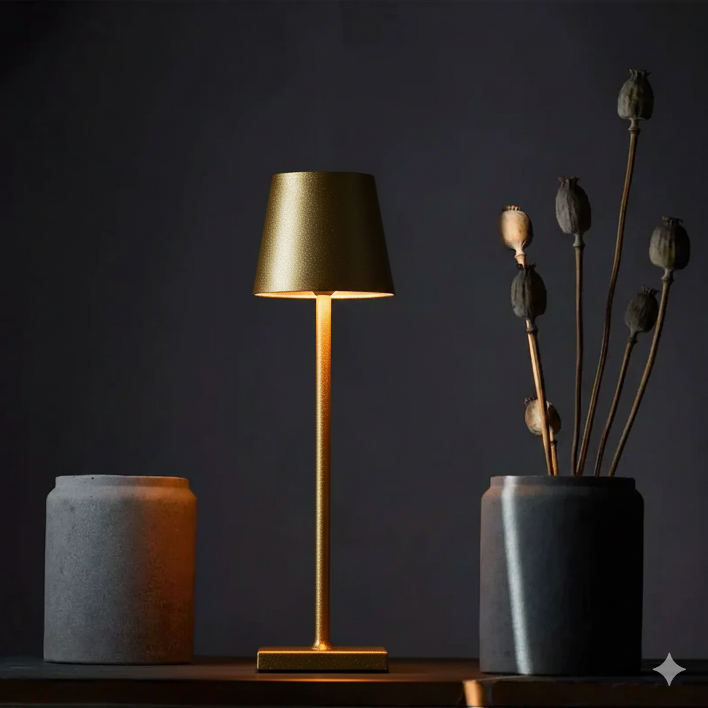 Scandinavian LED Table Lamp | Wireless, Dimmable, IP65 Aluminium