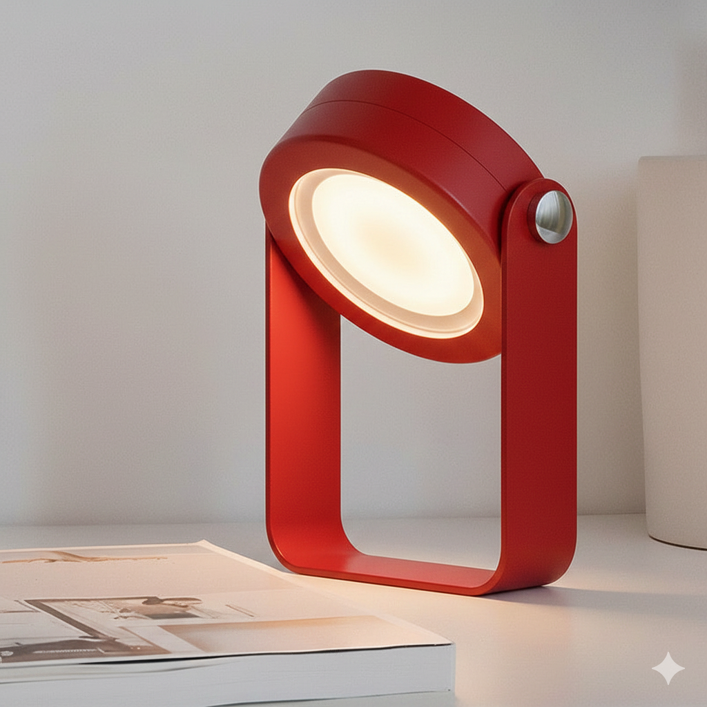 Wireless Dimmable Table Lamp | Wood and Black Metal, Rechargeable