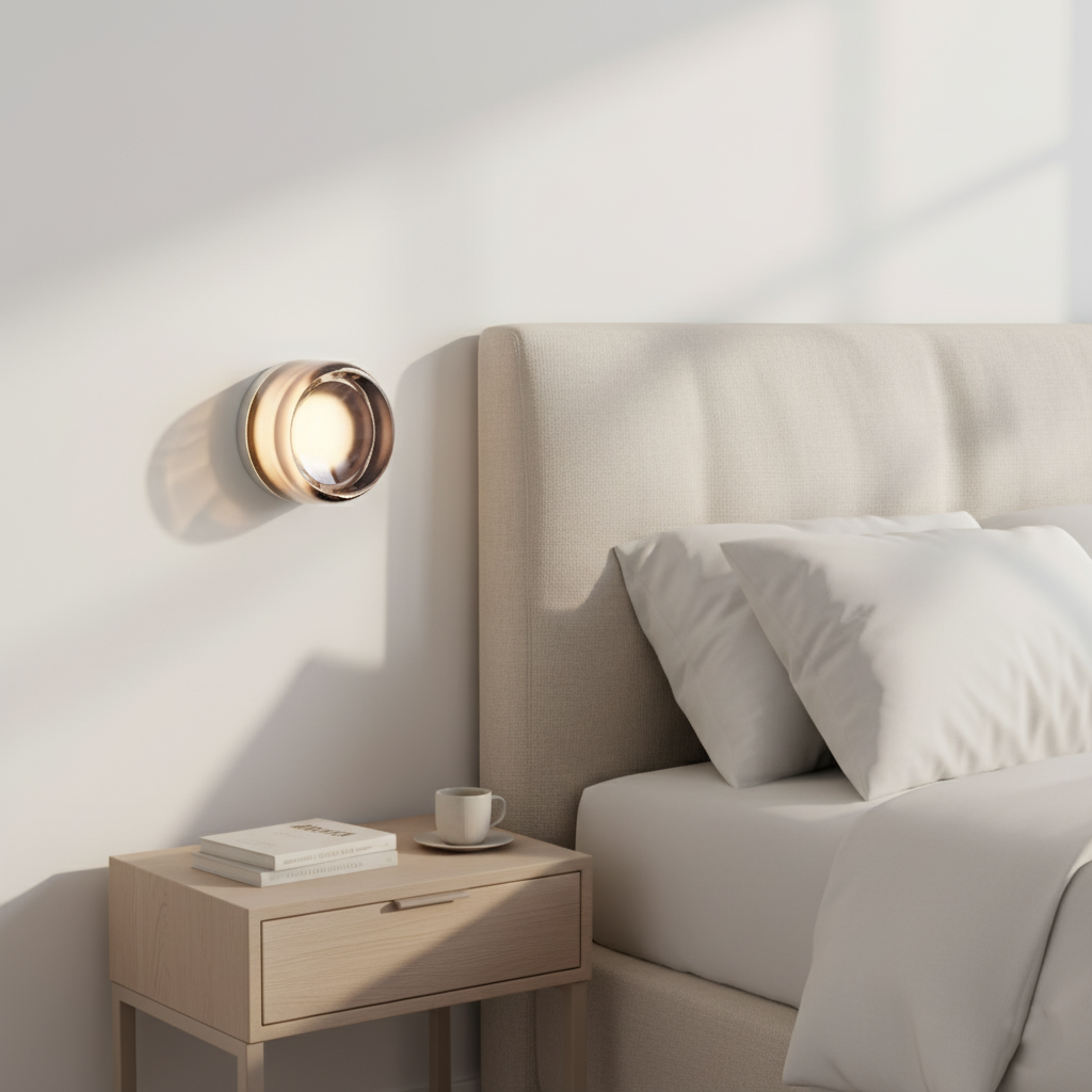Dimple Glass Wall Sconce | Dusk-to-Dawn Sensor, 3000K Warm White