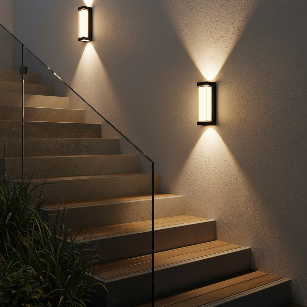 Outdoor Up Down Wall Light | Nordic Minimalist, 3000K Warm White