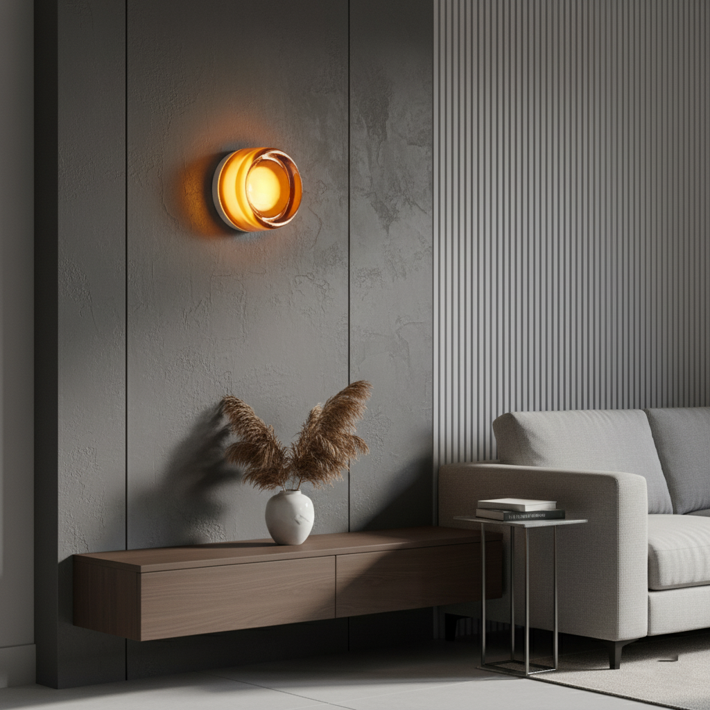 Dimple Glass Wall Sconce | Dusk-to-Dawn Sensor, 3000K Warm White