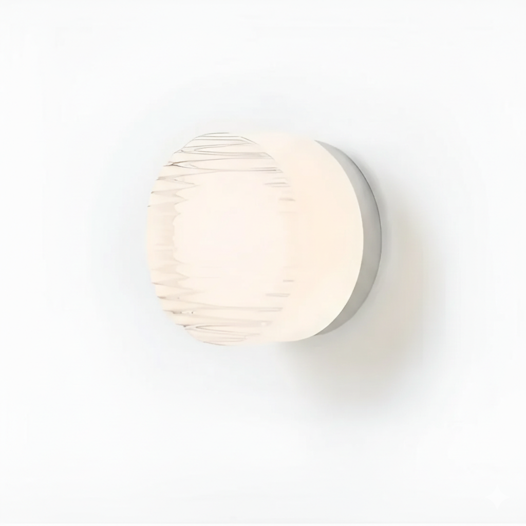 Dimple Glass Wall Sconce | Dusk-to-Dawn Sensor, 3000K Warm White